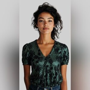 Dear John Green Sequin Wrap Top